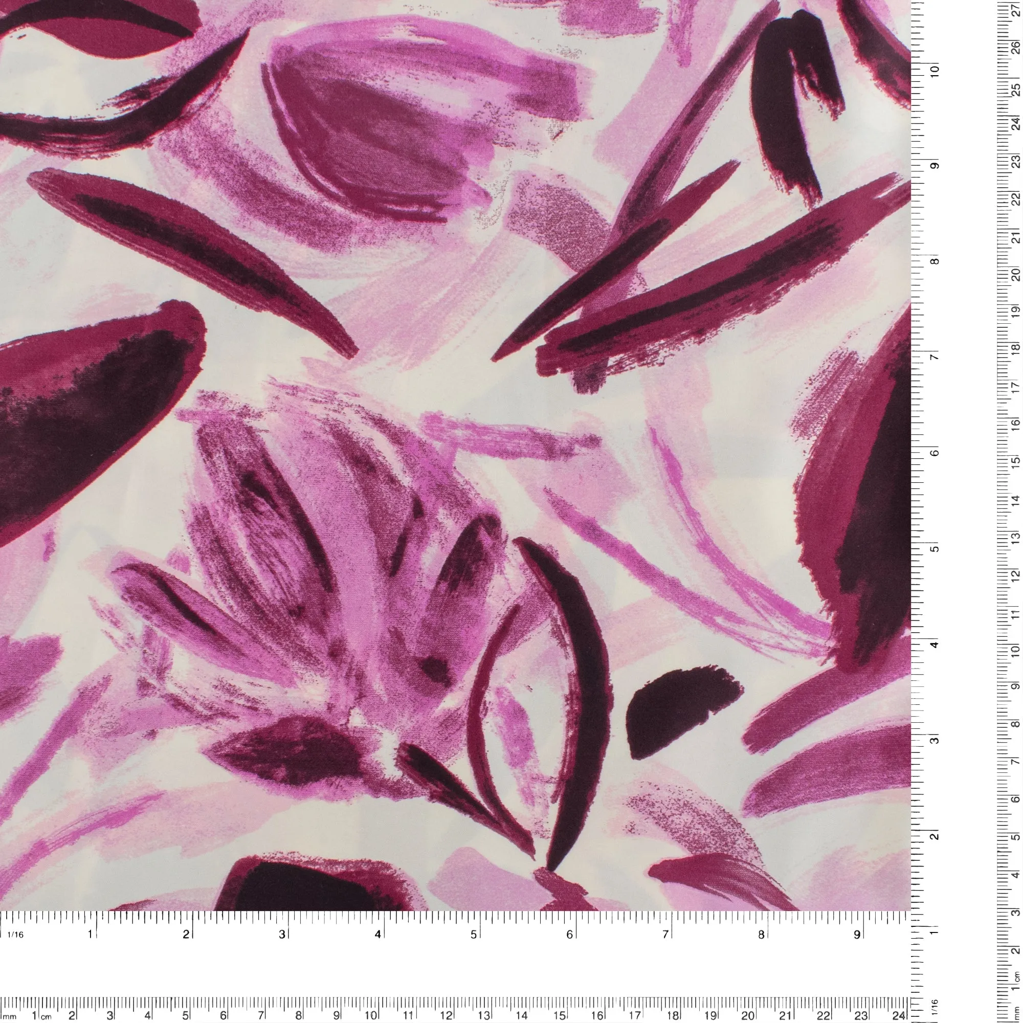 Printed Satin Velvet - ESTELLA - 001 - Magenta