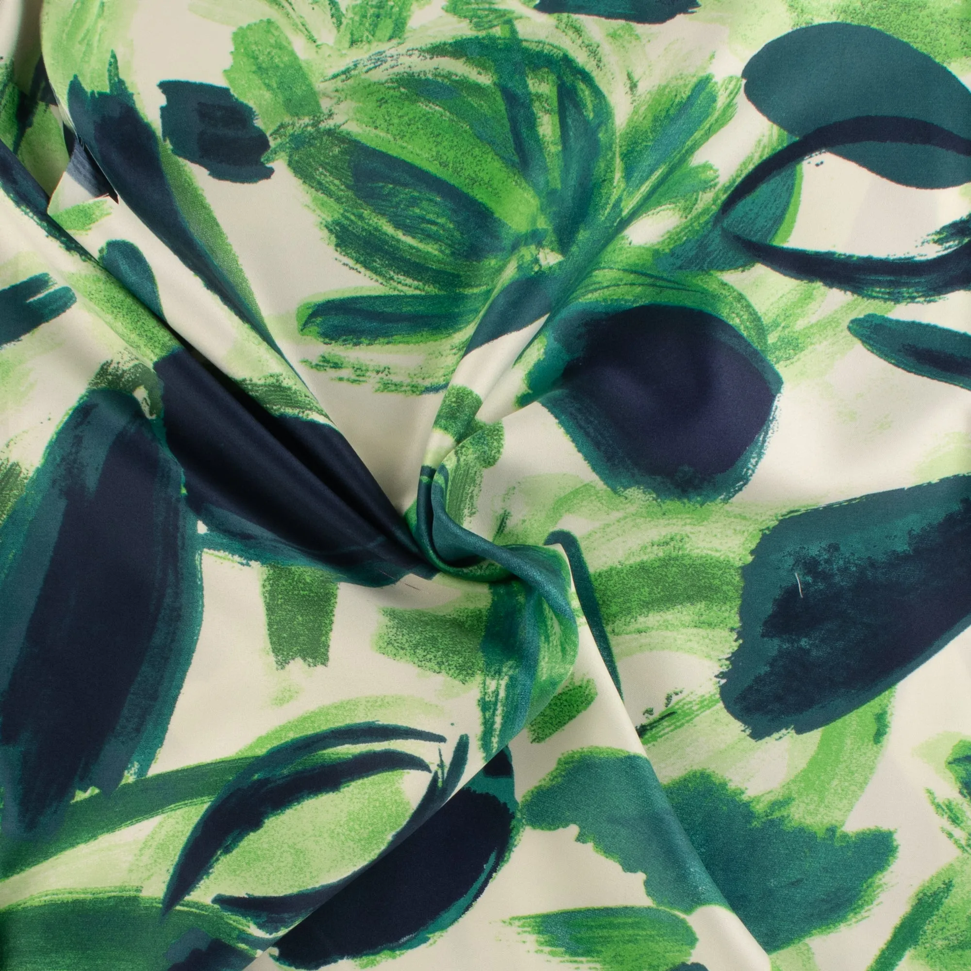 Printed Satin Velvet - ESTELLA - 003 - Green