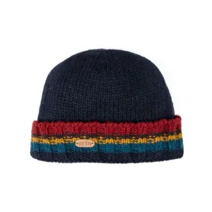 Rib Pullon Hat with Turnup - Charcoal