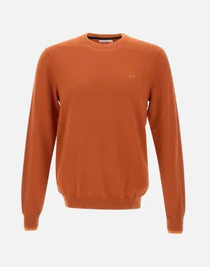 Rust Crew Neck Sweater for Men