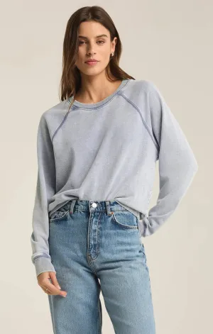 Saldana Knit Denim Sweatshirt