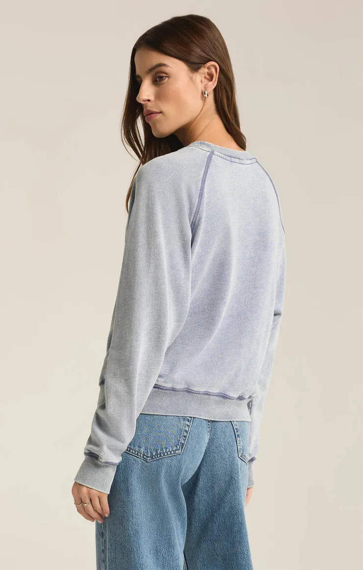 Saldana Knit Denim Sweatshirt