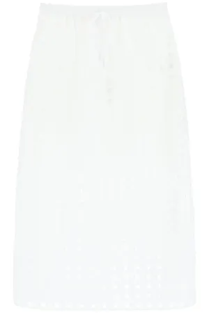 See by chloe openwork cotton skirt