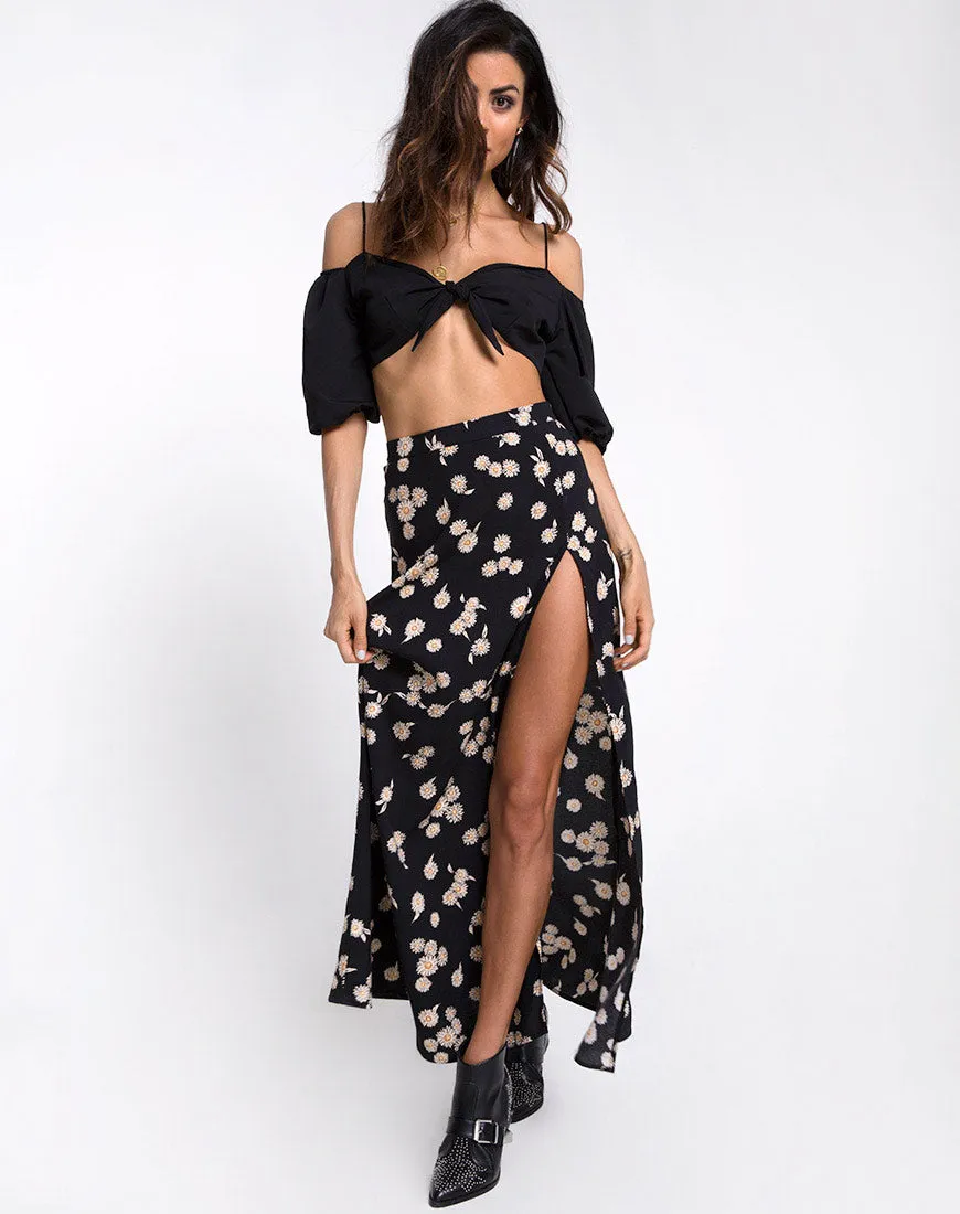 Shayk Maxi Skirt in Grunge Daisy Floral