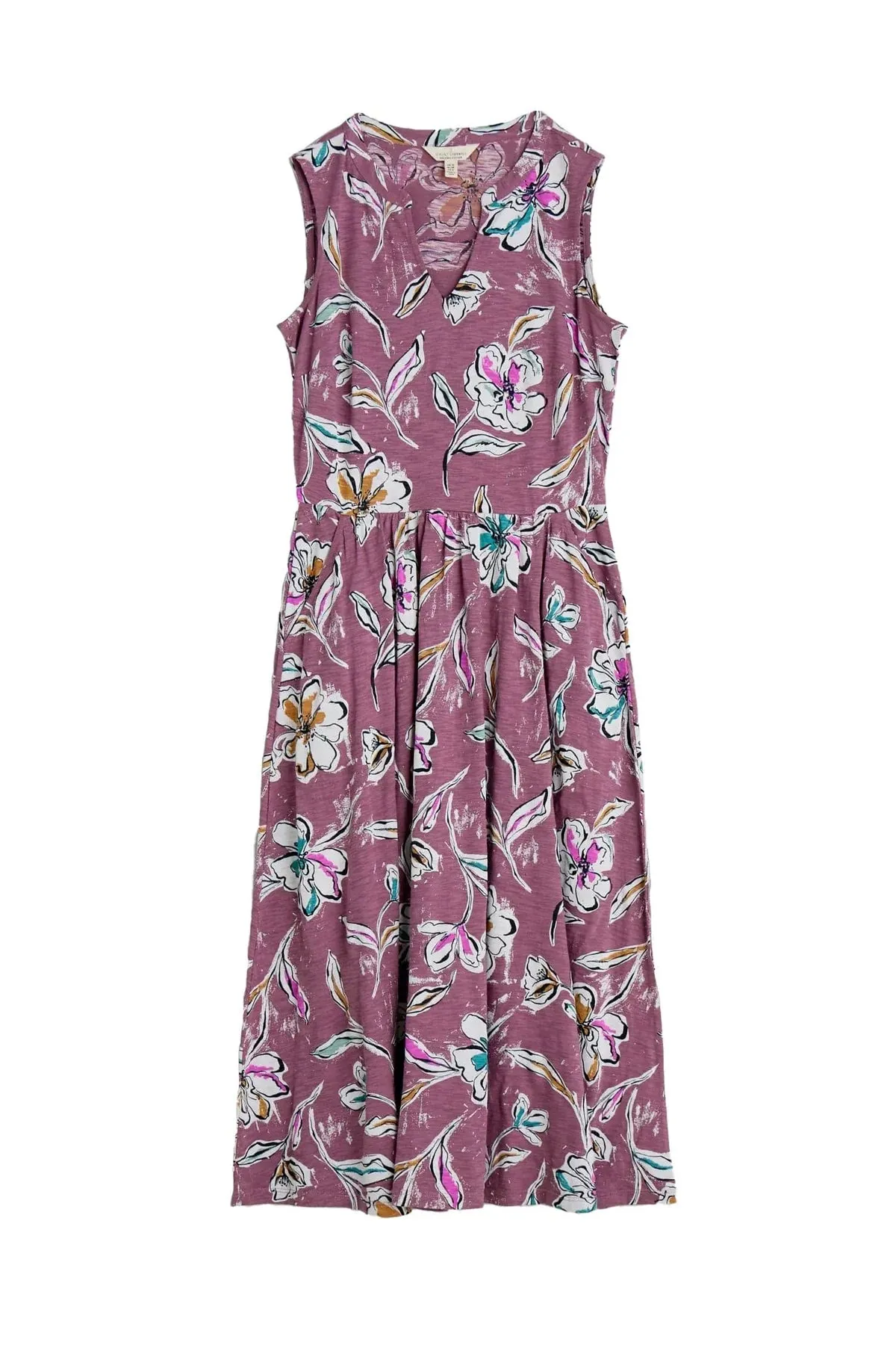 Shelter Bay Dress - Linework Floral Heather