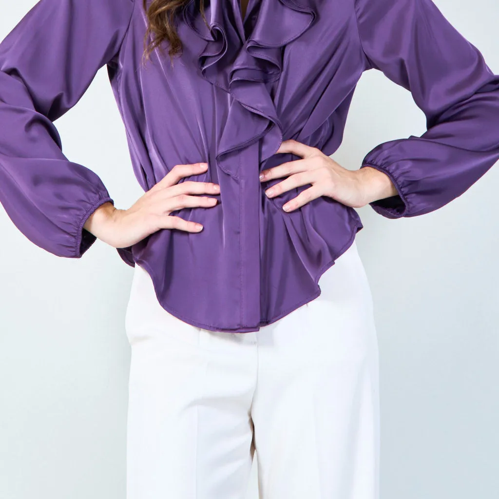 Sophisticated ruffled blouse wholesale