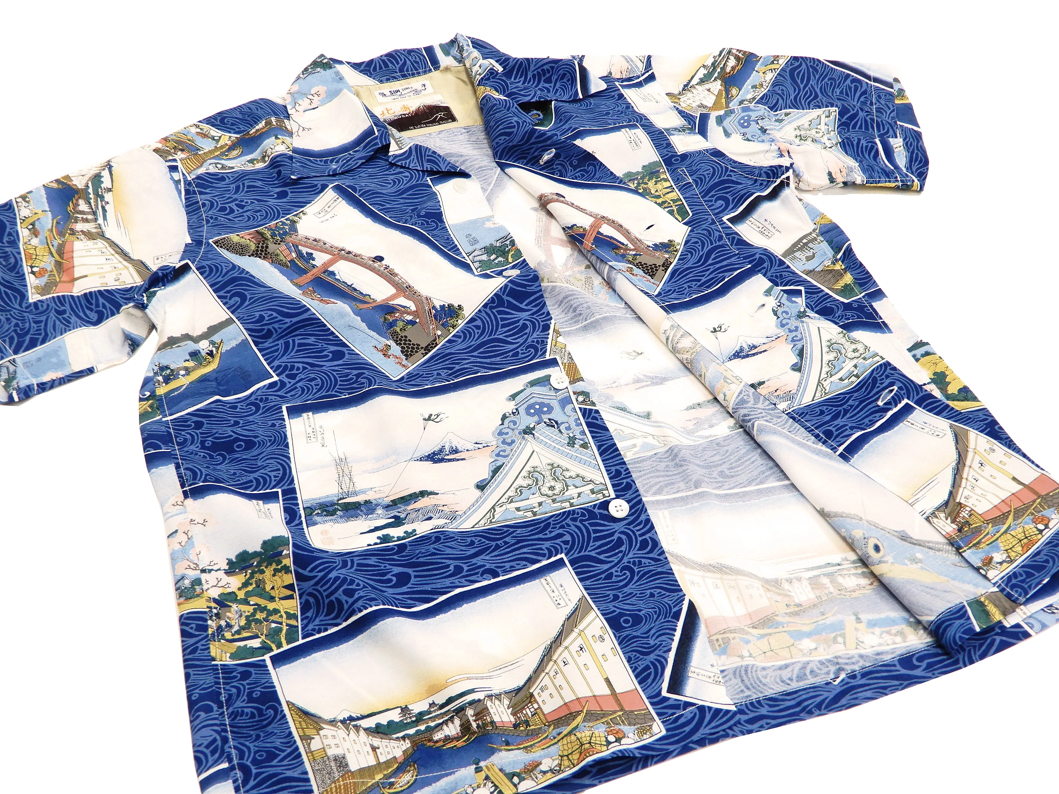 Sun Surf Men's Hawaiian Shirt Katsushika Hokusai Views Edo Short Sleeve Aloha Shirt SS38469