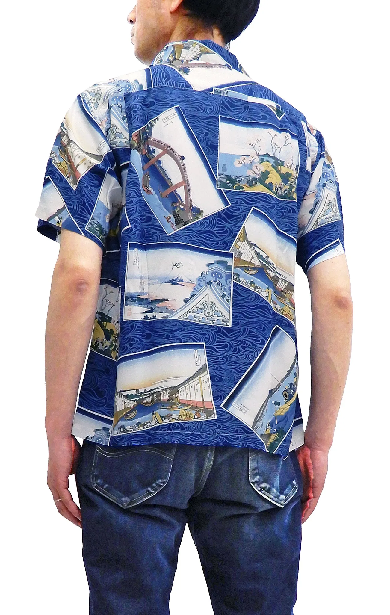 Sun Surf Men's Hawaiian Shirt Katsushika Hokusai Views Edo Short Sleeve Aloha Shirt SS38469