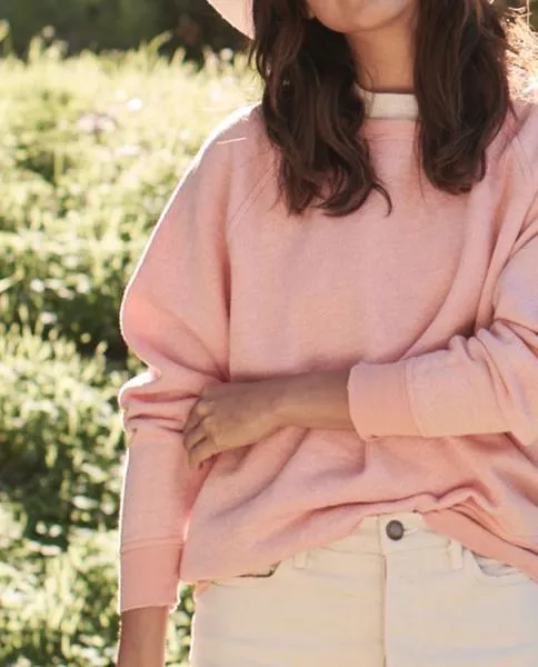 THE GREAT - The College Sweatshirt in Tulip Heather