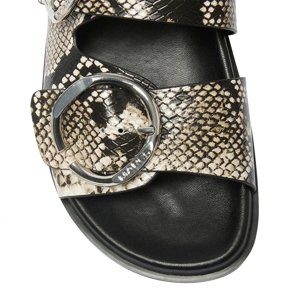 Tone Slide in Snake Leather