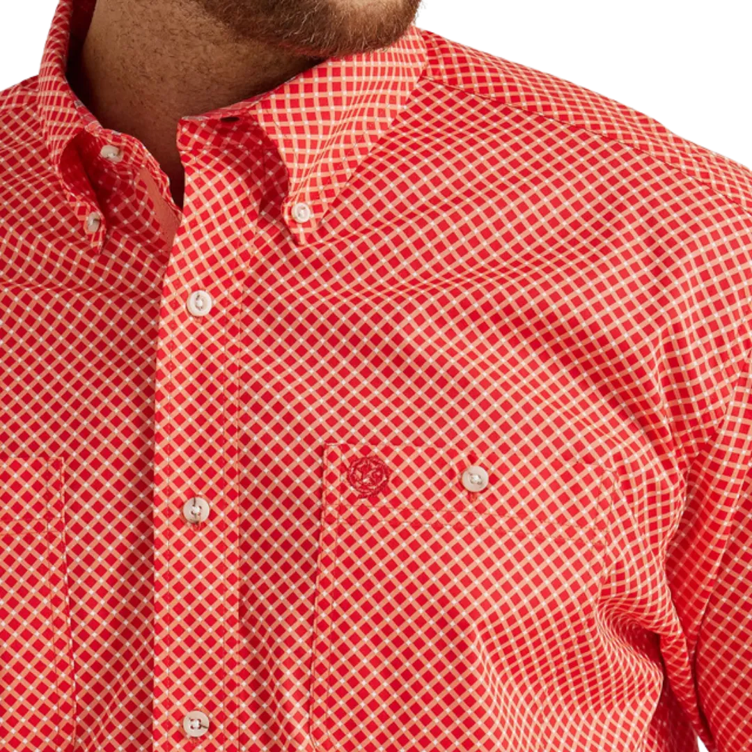 Wrangler Men's George Strait Fiesta Red Print Shirt